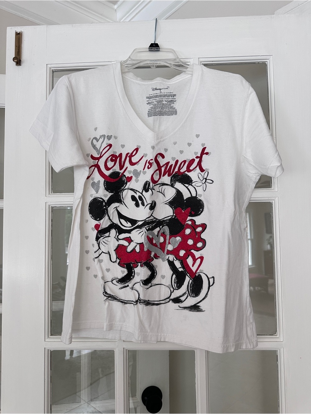 Disney White 'Love is Sweet' Minnie & Mickey Graphic Tee